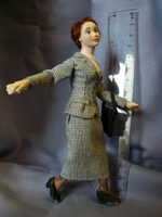 Doll Wearing Checked Suit